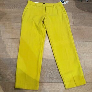Old Navy Harper Mid-Rise Yellow Trousers Size 0 Regular NEW